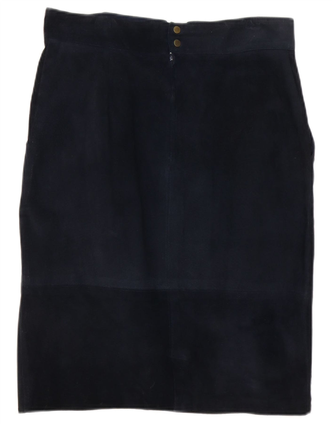 jupe droite en daim femme vintage W30 bleu marine moyen