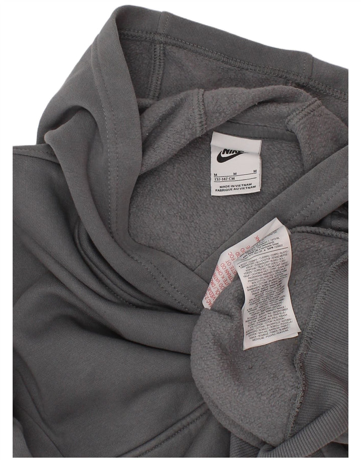 Nike Pull à capuche graphique pour garçon 10-11 ans Gris moyen Coton