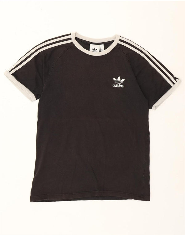 Adidas Womens T-Shirt Top UK 14 Medium Black Cotton