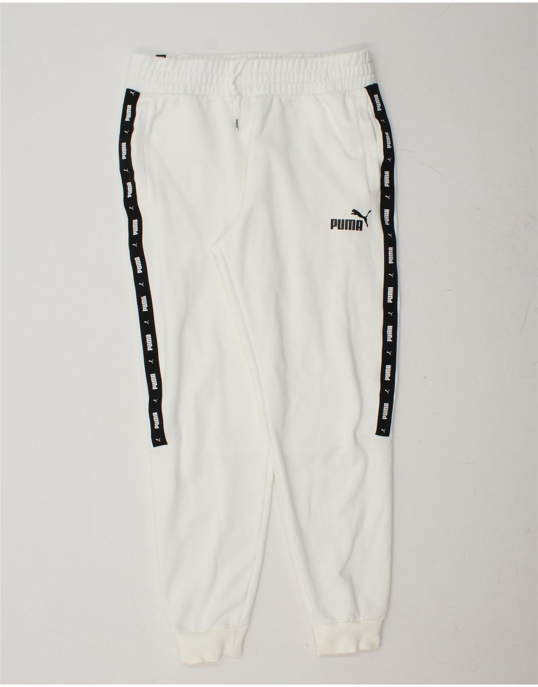 PUMA Pantalon de Survêtement Graphique Homme Joggers Large Blanc Colorblock