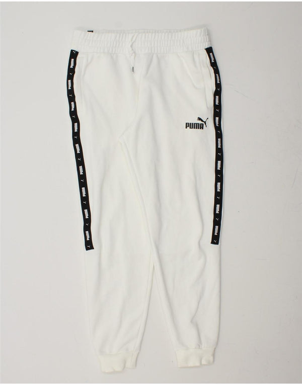 PUMA Pantalon de Survêtement Graphique Homme Joggers Large Blanc Colorblock