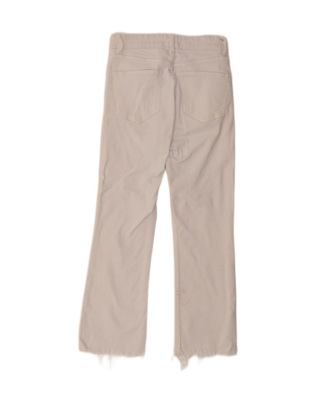 ZARA Womens Cropped Jeans EU 38 Small W28 L25 White Vintage Zara and Second-Hand Zara from Messina Hembry 