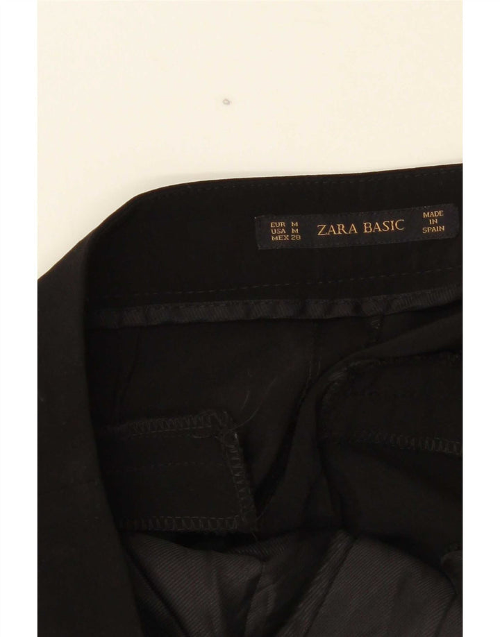 Zara Pantalon décontracté pour femme Taille M W28 L32 Noir Polyester