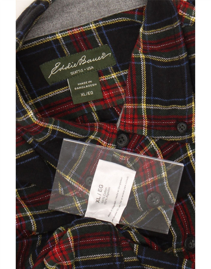 EDDIE BAUER Chemise Flanelle Homme XL Coton à Carreaux Multicolore