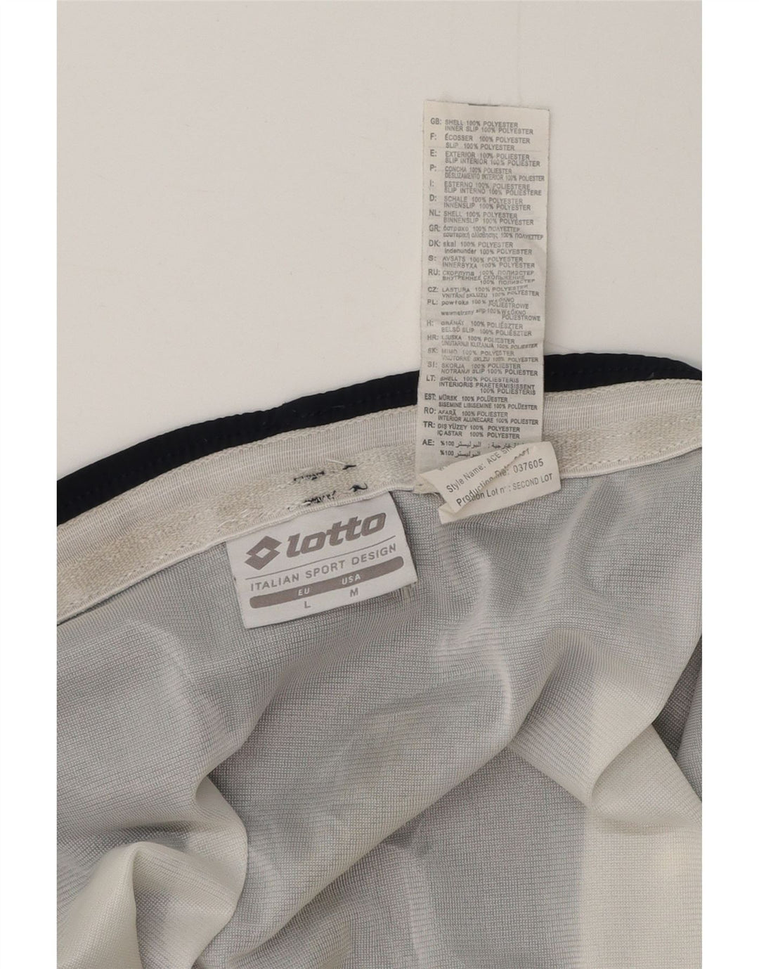 Lotto Short de Sport Homme Grand Bleu Marine Polyester