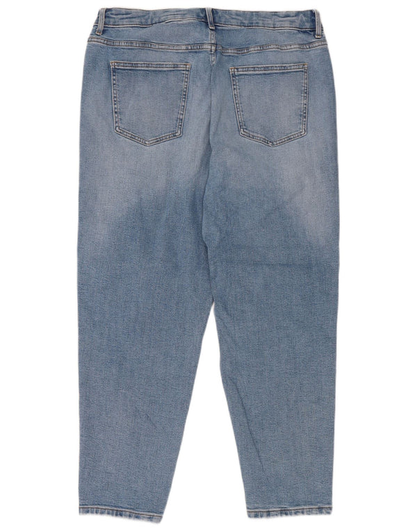 Marks & Spencer Jean fuselé taille haute pour femme UK 16 Large W32 L25 Bleu