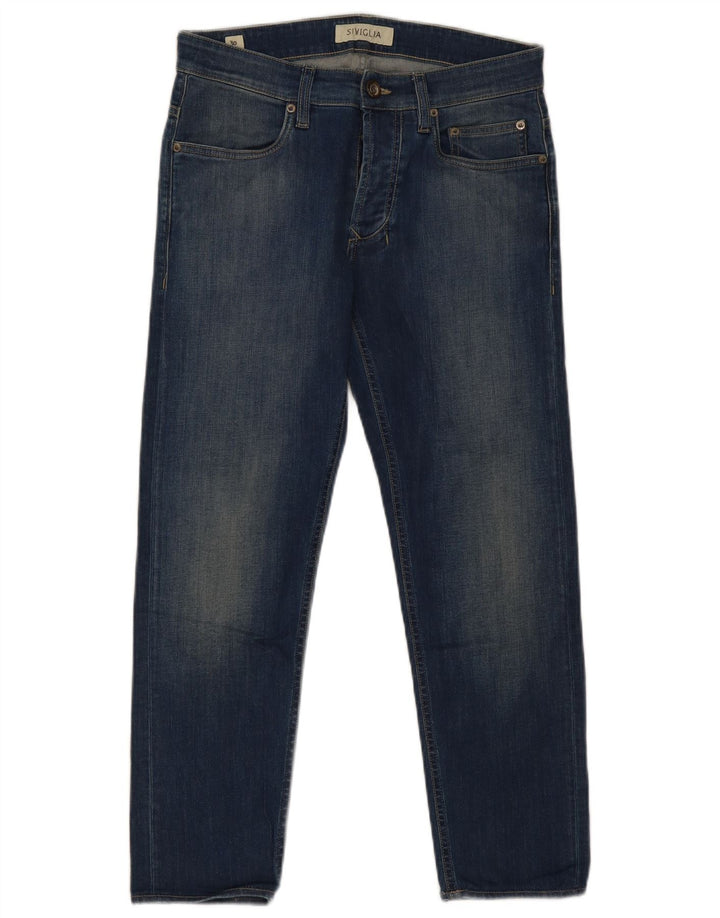 SIVIGLIA Jean Court Femme W30 L26 Bleu Coton