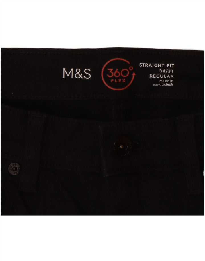 Marks & Spencer Jean droit régulier pour homme W34 L31 coton noir