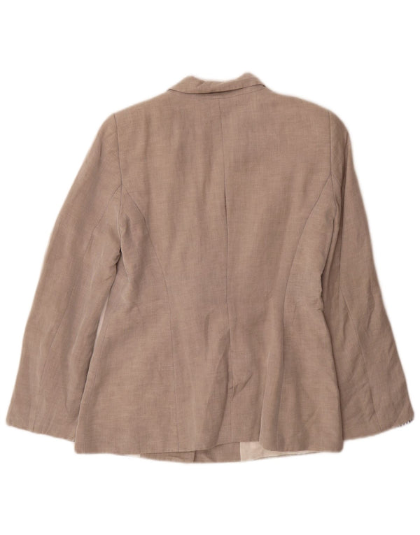 Zara Veste Blazer 1 Bouton Femme UK 12 Gris Moyen
