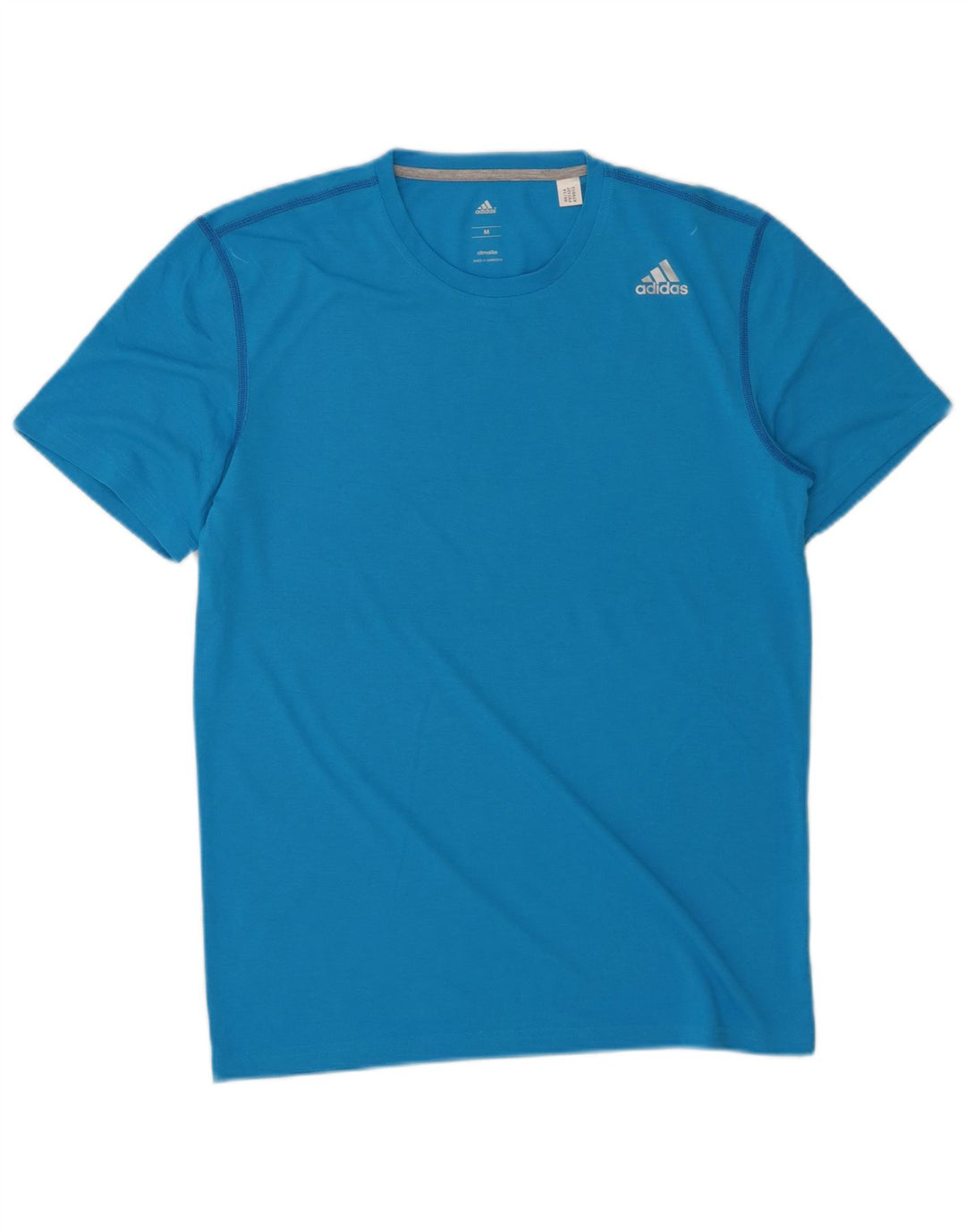 ADIDAS Mens Climalite T-Shirt Top Medium Blue Polyester