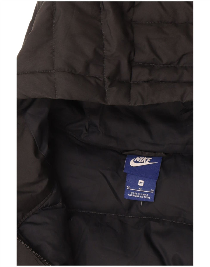 Nike Veste matelassée à capuche pour femme UK 12 Gris moyen