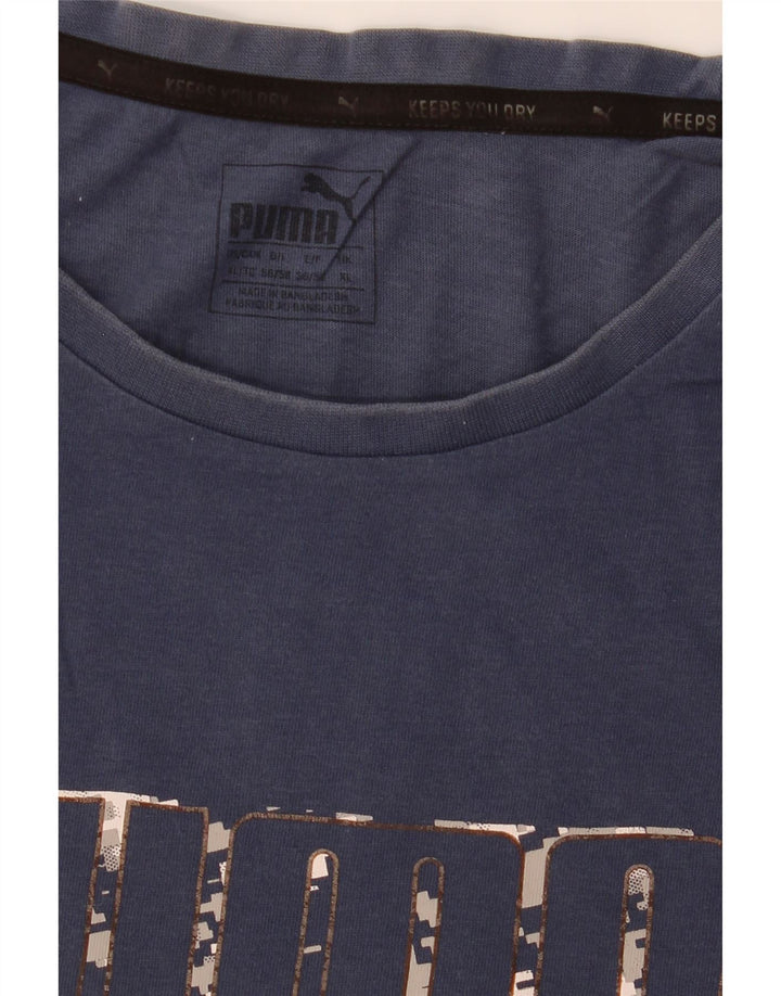 Puma T-Shirt Graphique Top XL Homme Bleu Marine