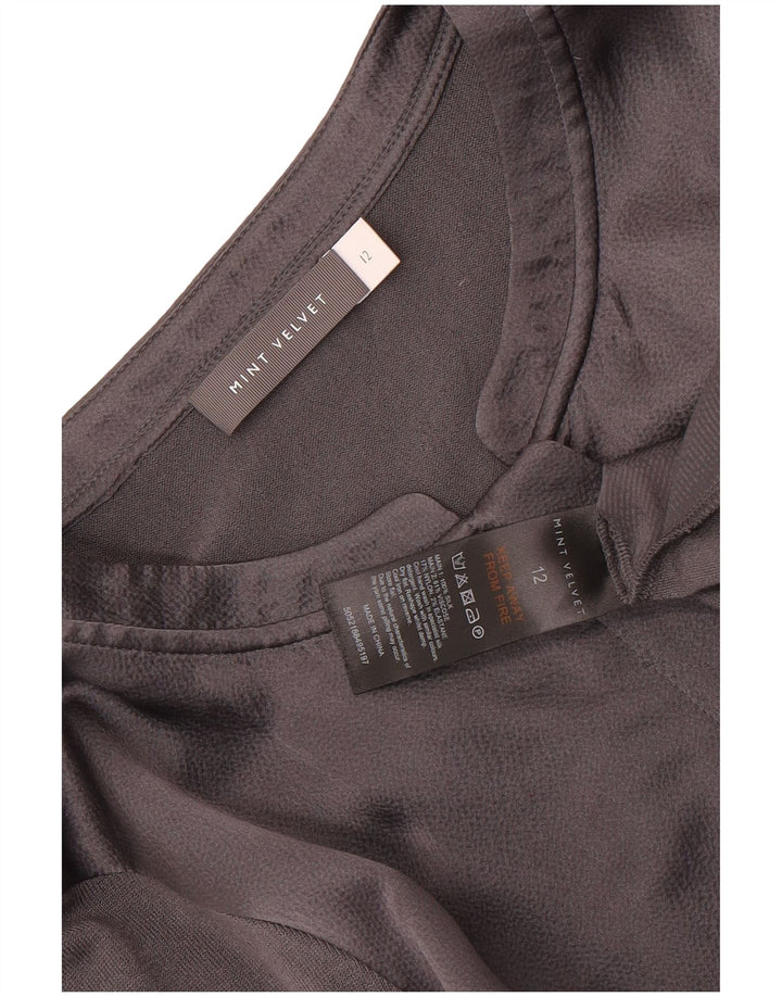 MINT VELVET Veste de survêtement pour femme UK 12 Soie gris moyen