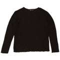 Zara Femme Top Manches Longues UK 10 Small Noir Viscose