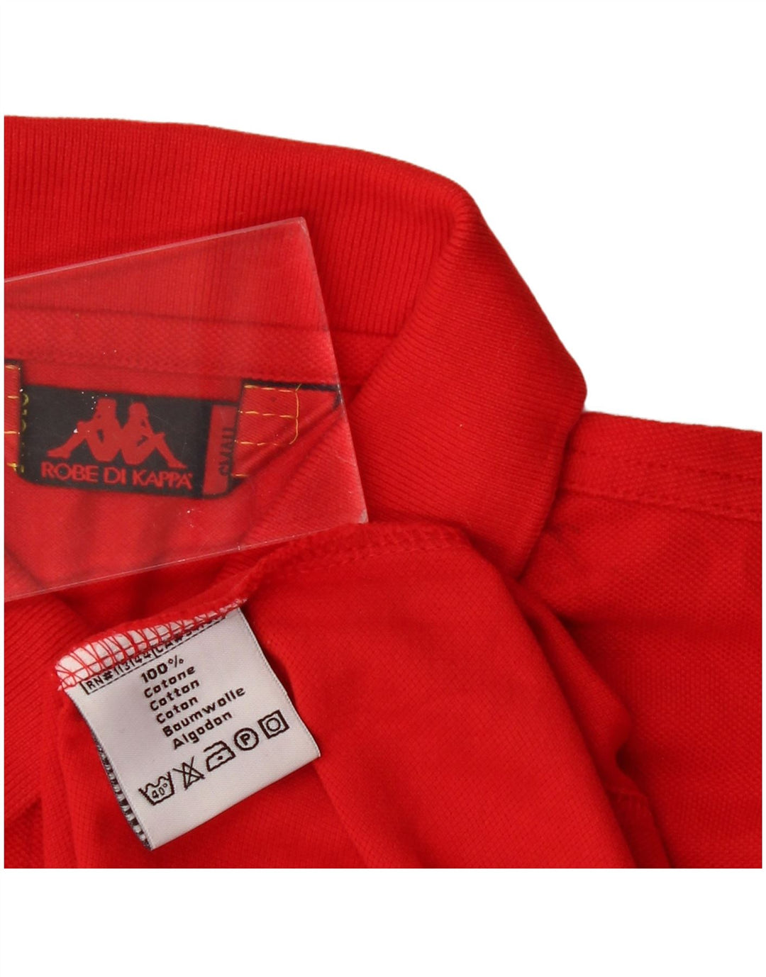 KAPPA Polo Femme UK 10 Petit Rouge Coton
