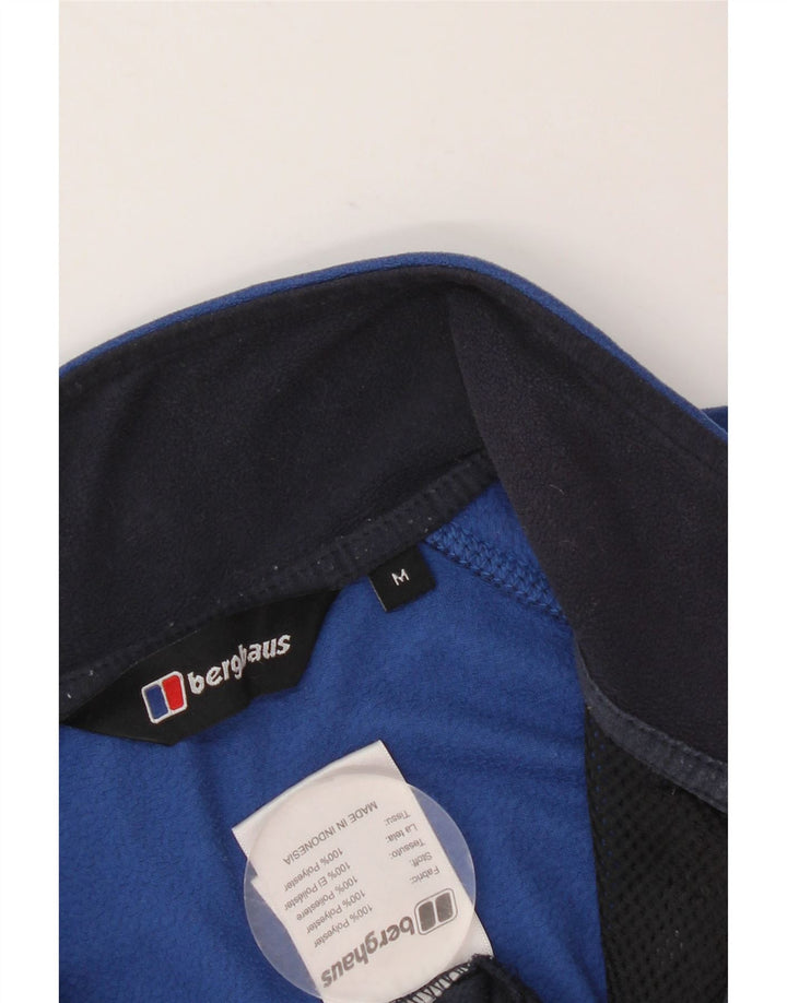 BERGHAUS Pull Polaire Col Zippé Homme Bleu Moyen Colorblock Polyester