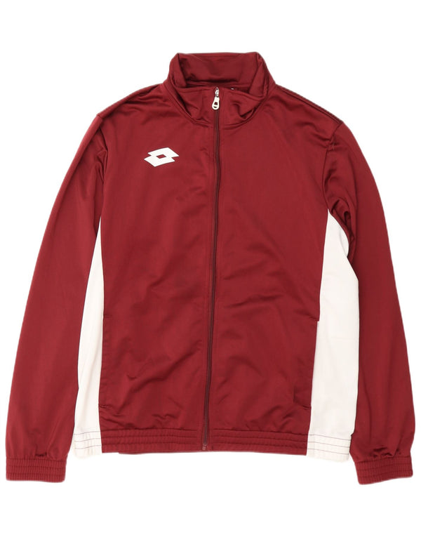 Lotto Veste de survêtement pour homme en polyester color block bordeaux moyen