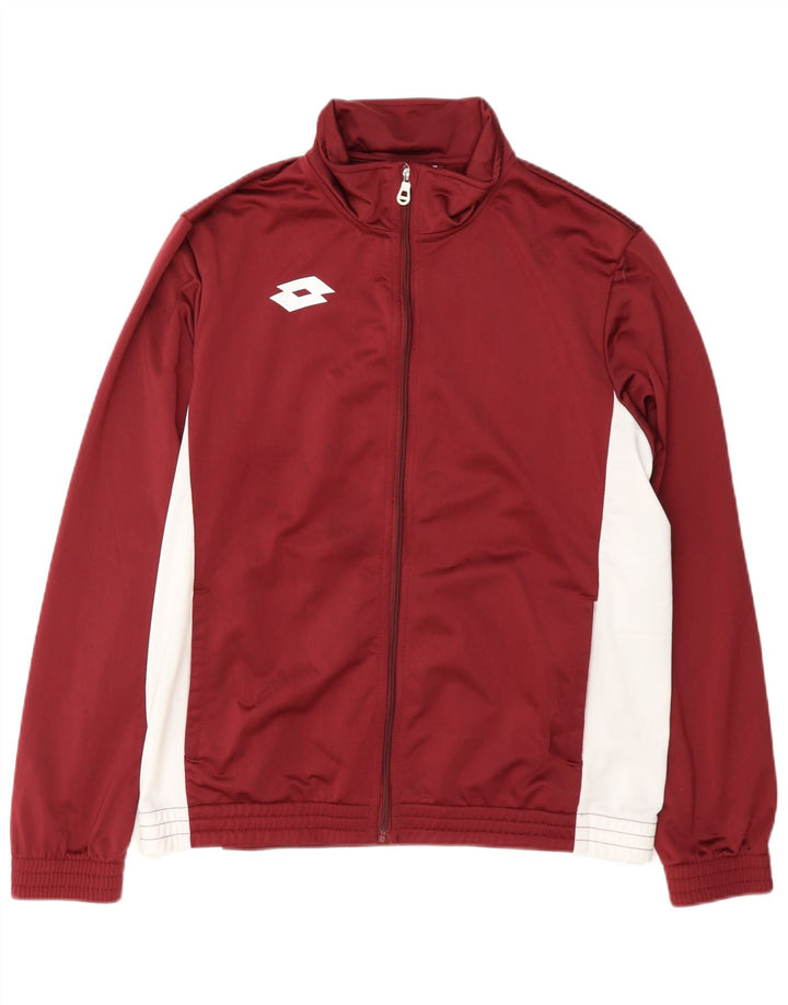 Lotto Veste de survêtement pour homme en polyester color block bordeaux moyen