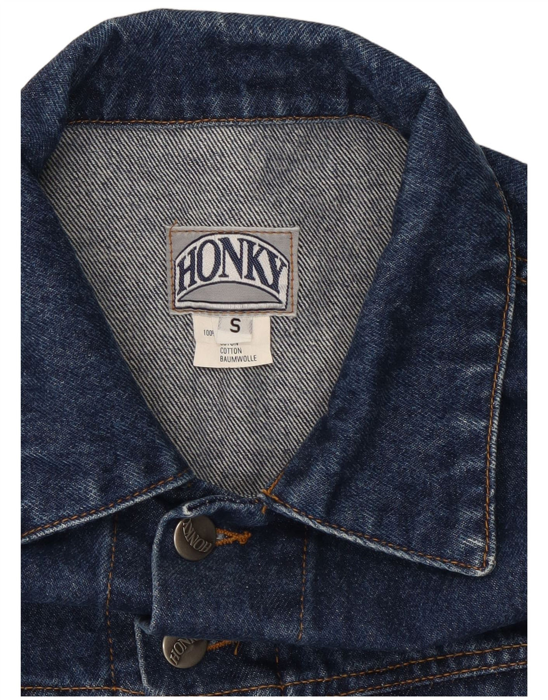 veste en denim homme vintage UK 36 Petit coton bleu