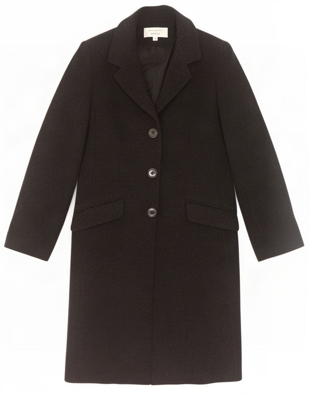 Helene Berman Manteau Blarney pour femme UK 12 Laine noire moyenne