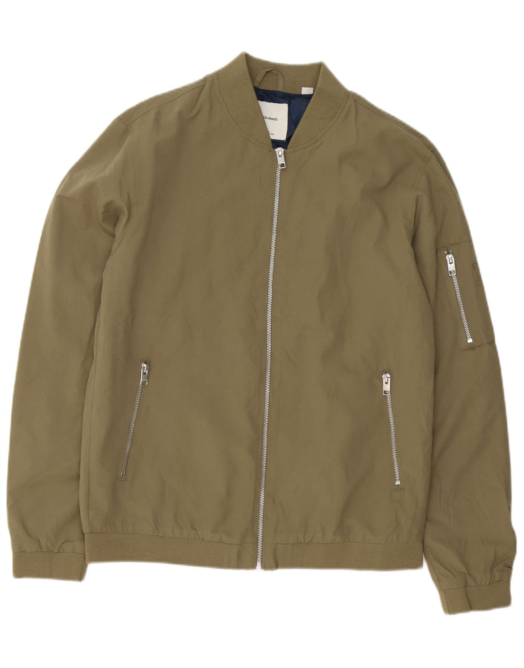 Jack & Jones Veste Bomber Homme UK 40 Large Kaki Polyester
