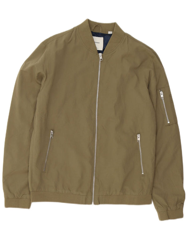 Jack & Jones Veste Bomber Homme UK 40 Large Kaki Polyester