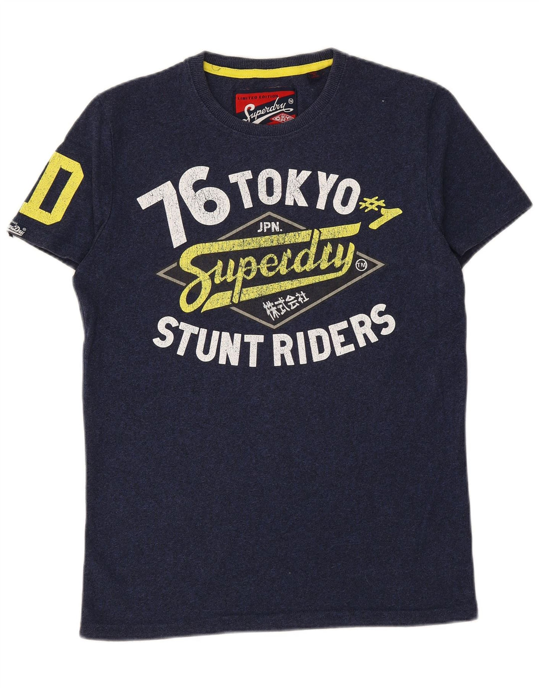 SUPERDRY T-Shirt Graphique Homme Bleu Marine Moyen Coton