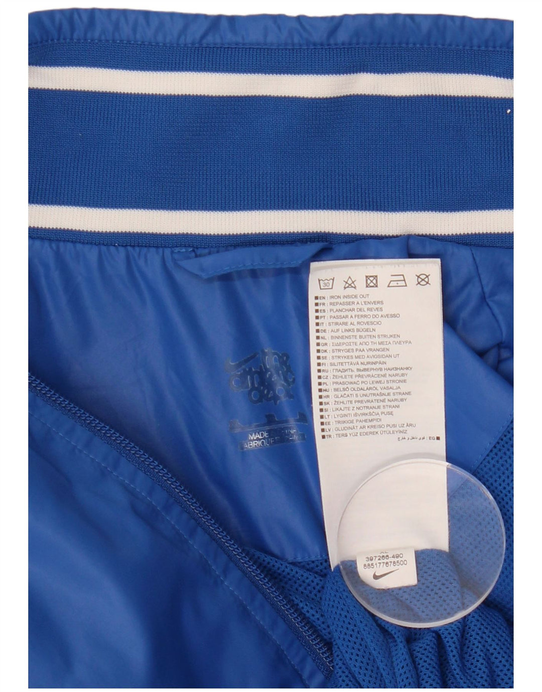 NIKE Veste de survêtement graphique pour homme XL en nylon bleu