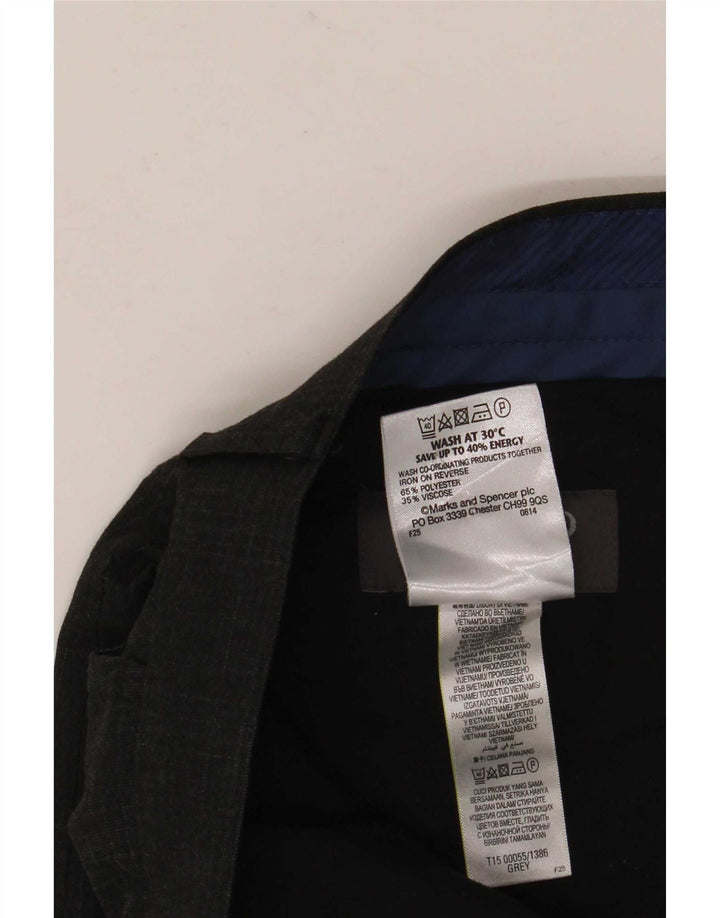 Marks & Spencer Pantalon de costume super slim pour homme W32 L33 Gris à carreaux