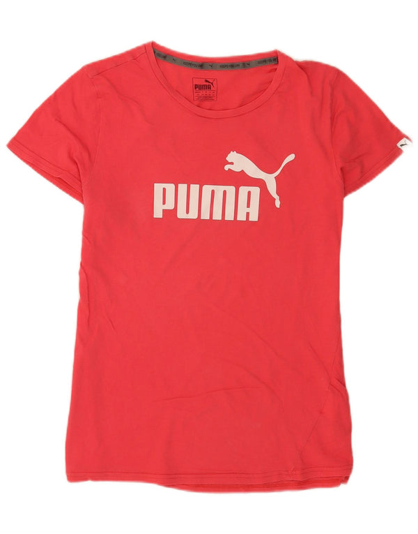 Puma T-shirt graphique pour femme UK 14 Rose moyen Coton