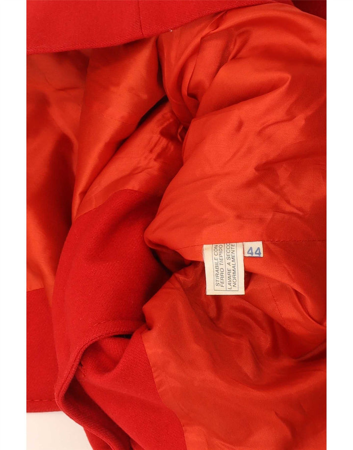vintage Femme 3 Bouton Blazer Veste IT 44 Moyen Rouge Classique