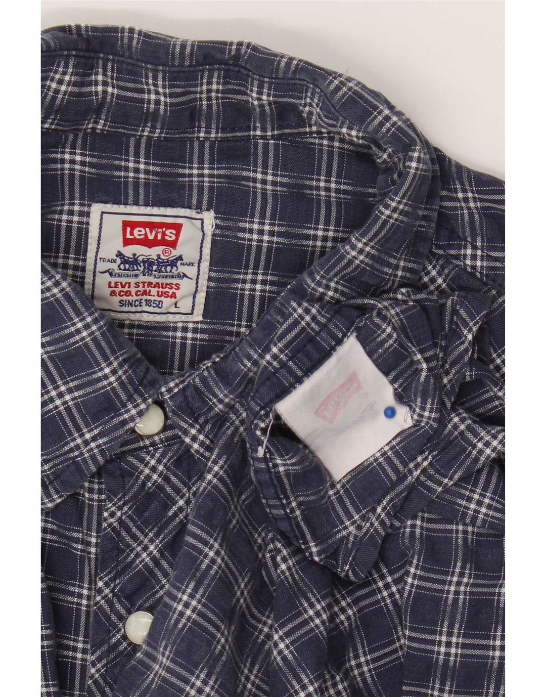 Levi's Chemise Homme Large Bleu Marine Carreaux Coton