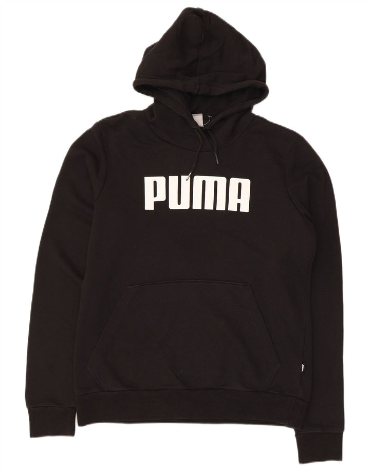 Puma Pull à capuche graphique pour femme UK 12 Noir Moyen Polyester