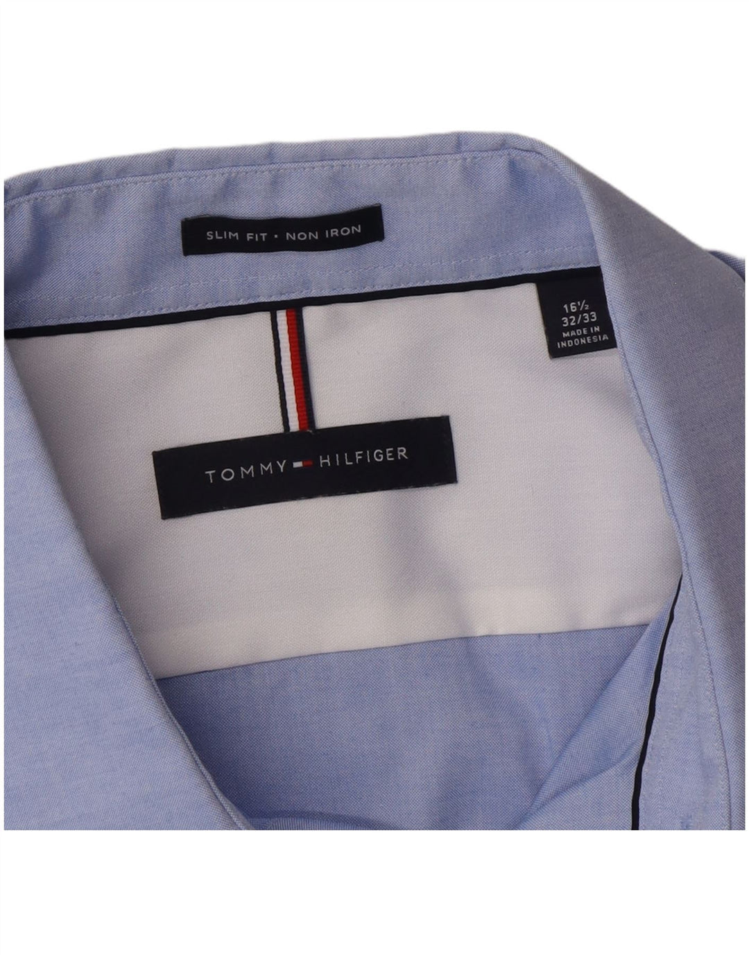 Tommy Hilfiger Chemise slim fit pour homme Taille 16 Grand Bleu