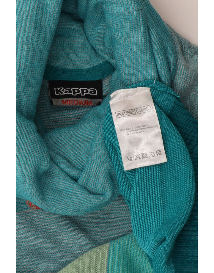 Kappa Pull Col Roulé Homme Bleu Moyen Rayé Coton