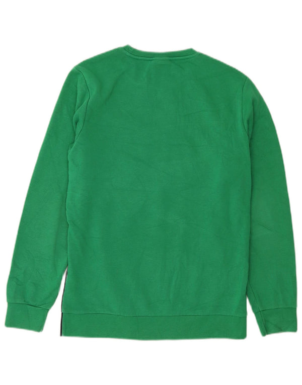 Champion Boys Sweatshirt Jumper 13-14 Years XL Green Colourblock
