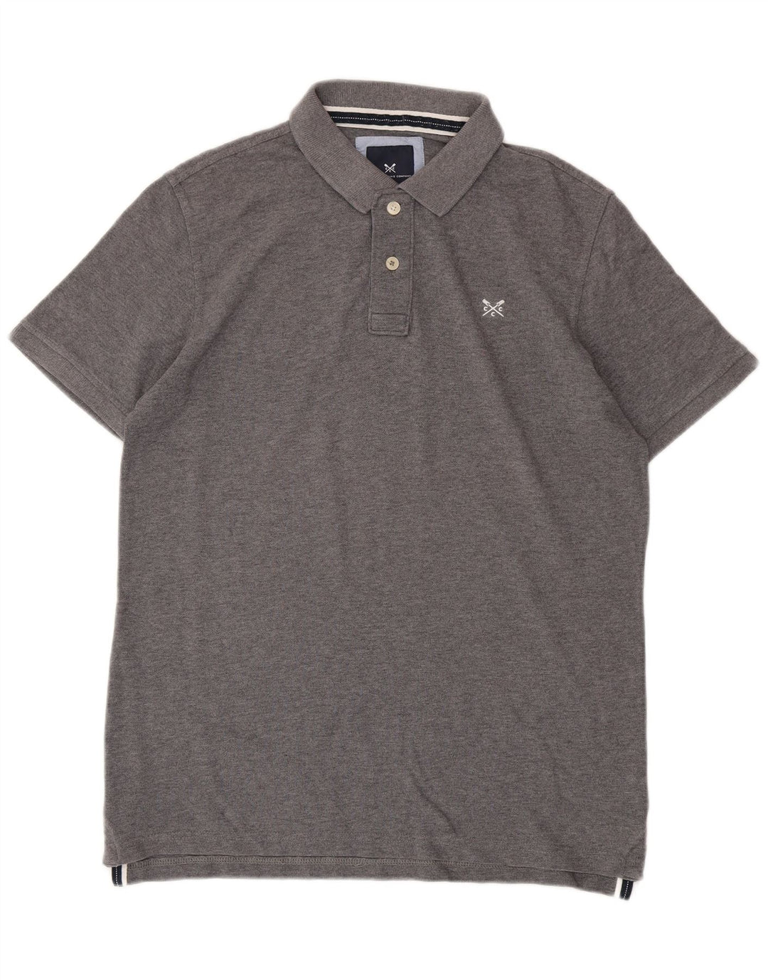 Crew Clothing Polo Homme Petit Gris Coton
