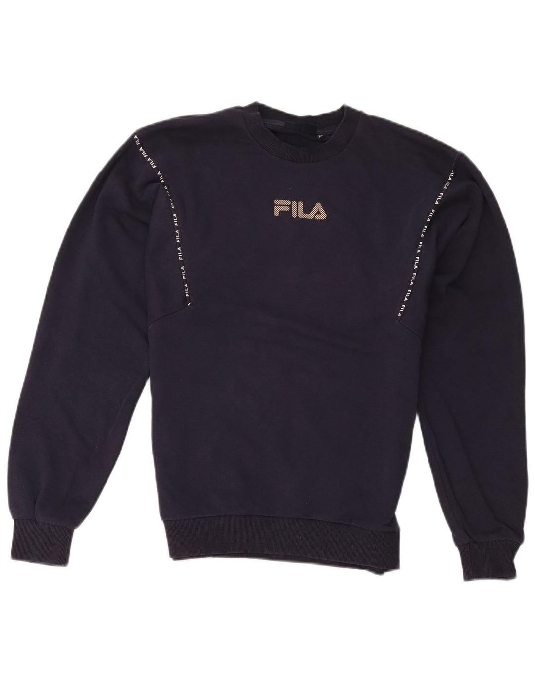 Fila Homme Graphic Sweatshirt Jumper XS Bleu Marine Coton