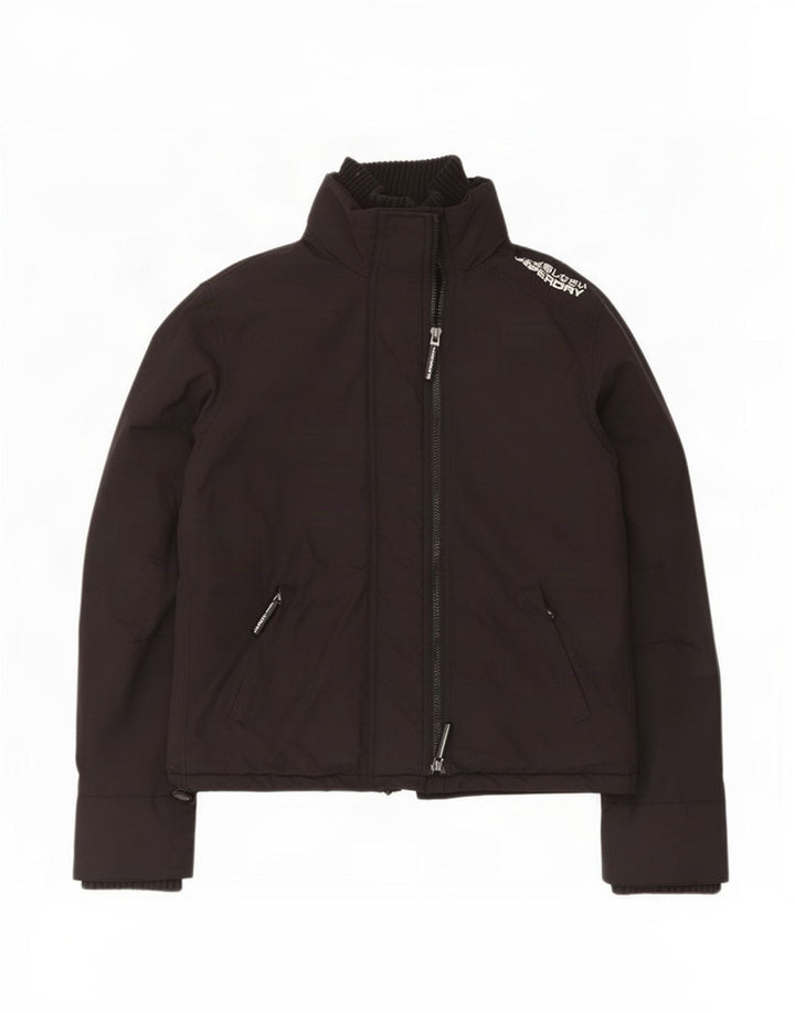Superdry Veste de Pluie Femme UK 18 XL Nylon Noir
