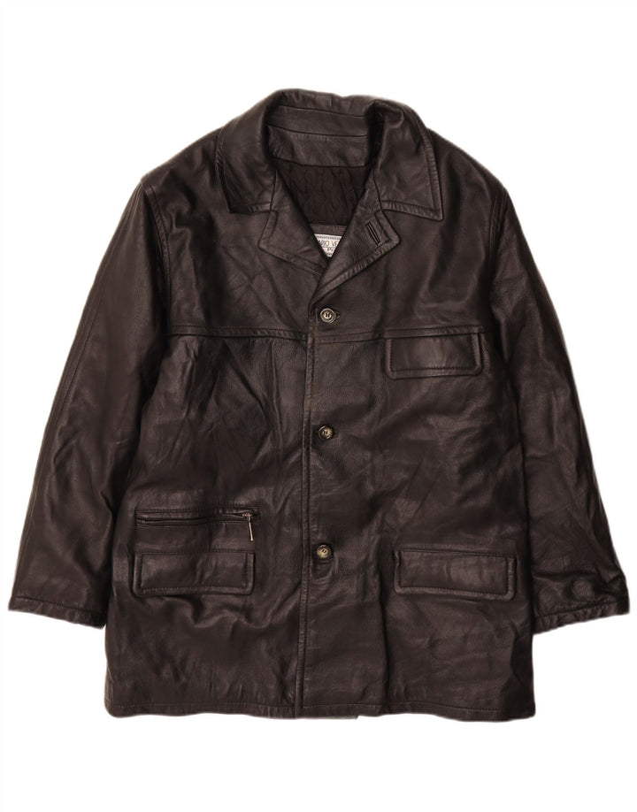 Dario Vetti Veste en Cuir Homme IT 50 Grand Cuir Noir