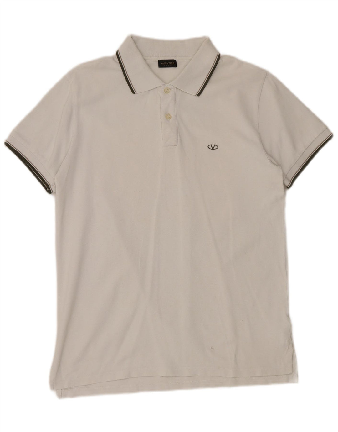 VALENTINO Polo Homme Grand Blanc Coton