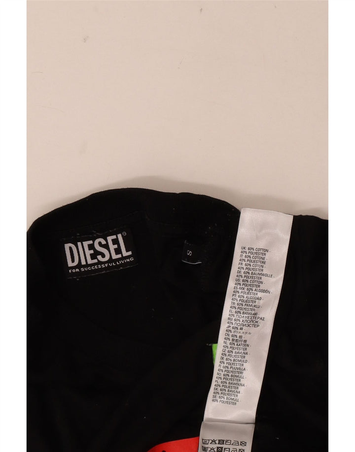 Diesel T-Shirt Graphique Homme Petit Noir Coton