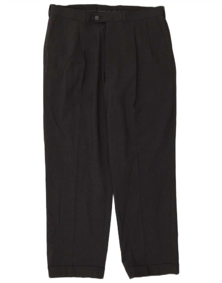 Marks & Spencer Pantalon de costume sur mesure pour homme W34 L29 Gris Polyester