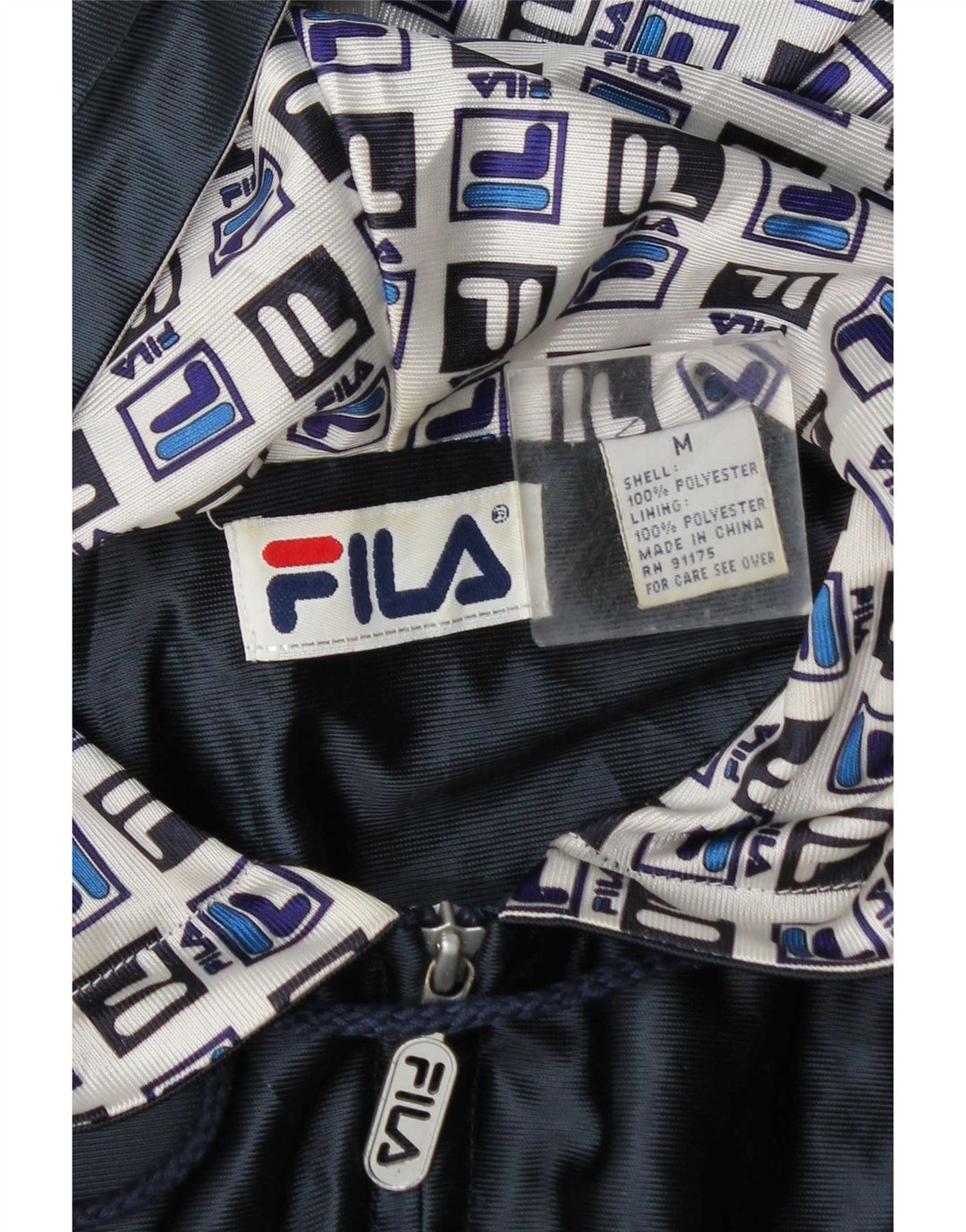 Fila Veste de survêtement à capuche pour femme UK 14 Bleu marine moyen