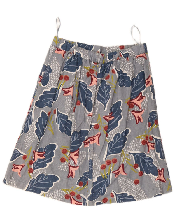 Jupe trapèze White Stuff pour femme UK 8 Small W28 Lin floral gris