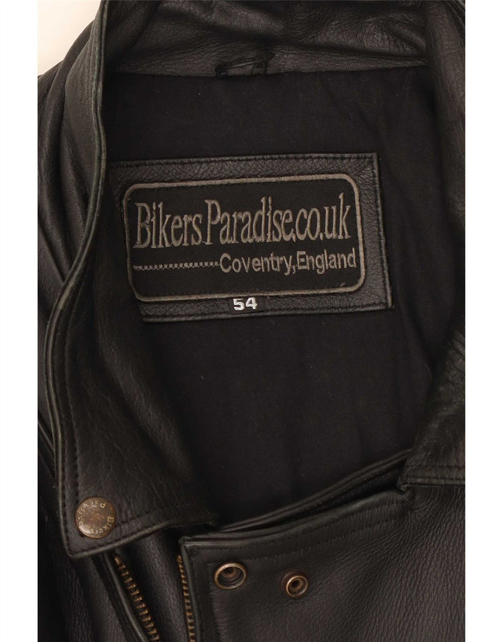 Bikers Paradise Veste de motard en cuir pour homme EU 54 2XL Noir