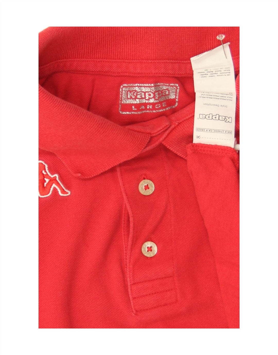 Kappa Polo Homme Grand Rouge Coton