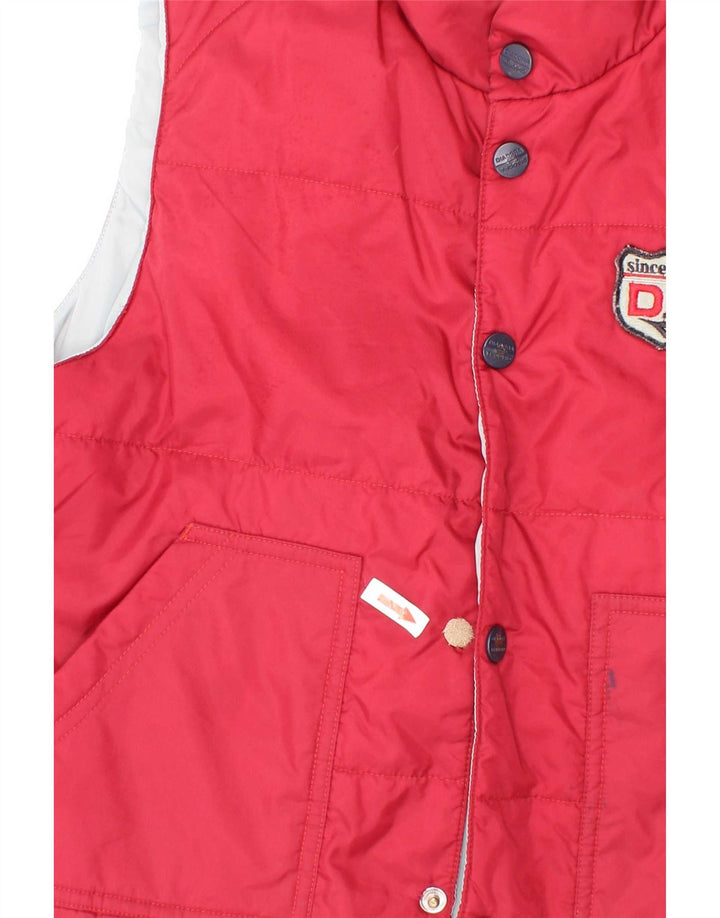 Diadora Gilet Rembourré Garçon 7-8 Ans Rouge Moyen Polyester