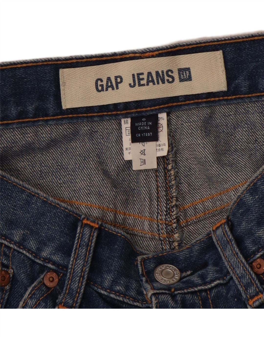 Gap Jupe en jean pour femme US 0 XS W26 Bleu Coton