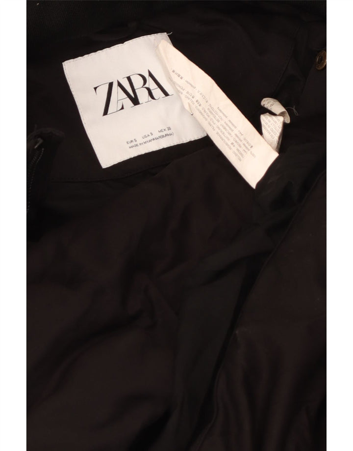 Zara Veste matelassée à capuche pour homme UK 36 Small Noir Polyester
